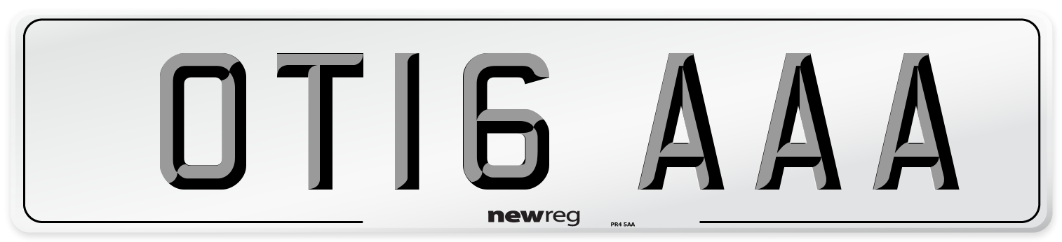 OT16 AAA Number Plate from New Reg